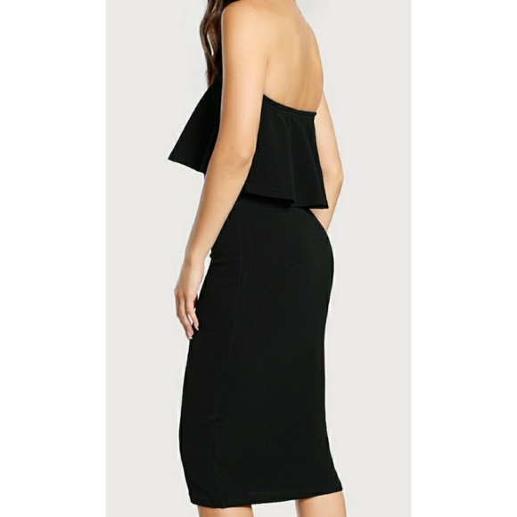 🌿VIVA | Pencil Black Dress - Picture 3 of 5